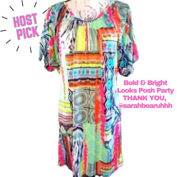 Uncle Frank Aztec Print Casual Tunic/Shift Dress - Picture 5 of 8